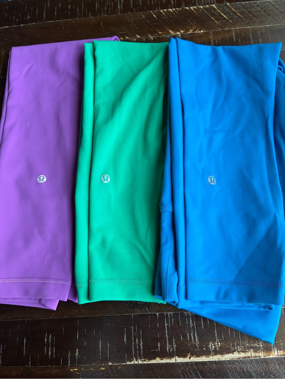 lululemon athletica EUC Wunder Train Leggings in Purple, Green, Blue